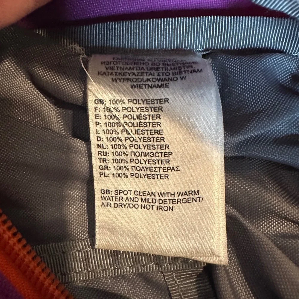 The North Face Wasatch Backpack Kid Purple Blue Logo Hiking School Sporty Travel - Picture 3 of 12